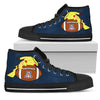Pikachu Laying On Ball Arizona Wildcats High Top Shoes