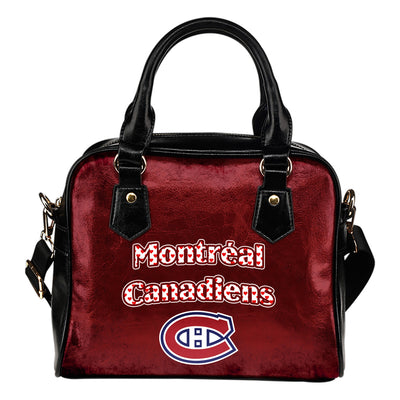 Love Icon Mix Montreal Canadiens Logo Meaningful Shoulder Handbags
