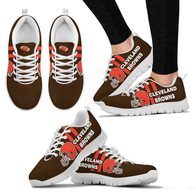 Vertical Two Line Mixed Helmet Cleveland Browns Sneakers