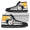 Flag Rugby Pittsburgh Steelers High Top Shoes