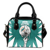 Saw Tooth Border Wonderful Hand Up Miami Dolphins Shoulder Handbag