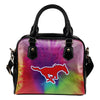 Rainbow Dynamic Mix Colours Gorgeous SMU Mustangs Shoulder Handbags