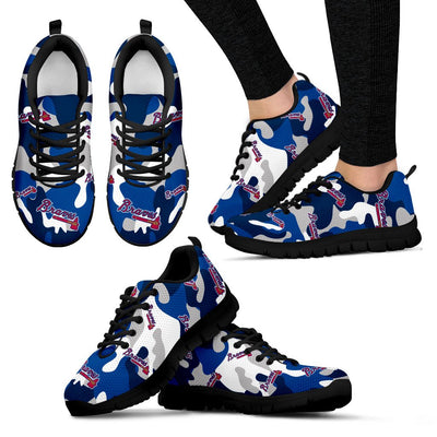 Atlanta Braves Cotton Camouflage Fabric Military Solider Style Sneakers