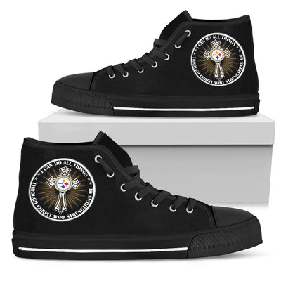 I Can Do All Things Through Christ Who Strengthens Me Pittsburgh Steelers High Top Shoes