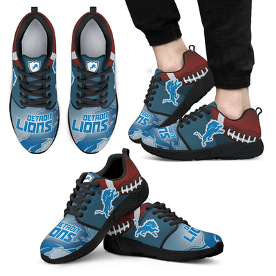 Awesome Detroit Lions Running Sneakers For Football Fan