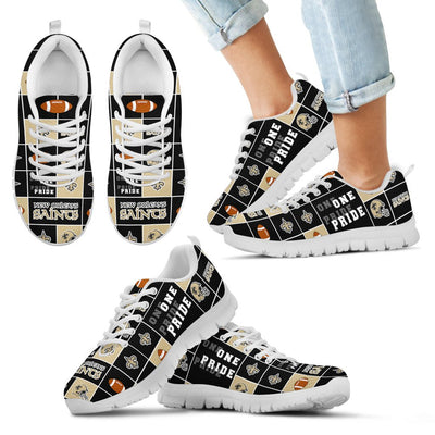 Colorful Pride Flag New Orleans Saints Sneakers