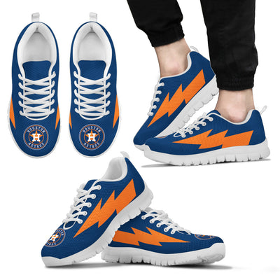 Funny Style Houston Astros Sneakers Thunder Lightning Amazing Logo