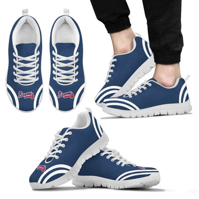 Lovely Curves Stunning Logo Icon Atlanta Braves Sneakers