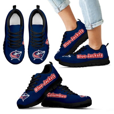 Magnificent Columbus Blue Jackets Amazing Logo Sneakers