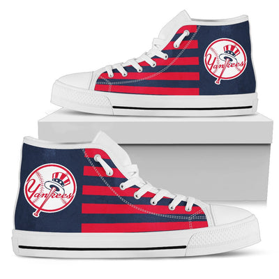 American Flag New York Yankees High Top Shoes