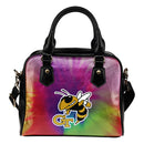 Rainbow Dynamic Mix Colours Gorgeous Georgia Tech Yellow Jackets Shoulder Handbags