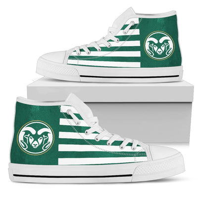 American Flag Colorado State Rams High Top Shoes