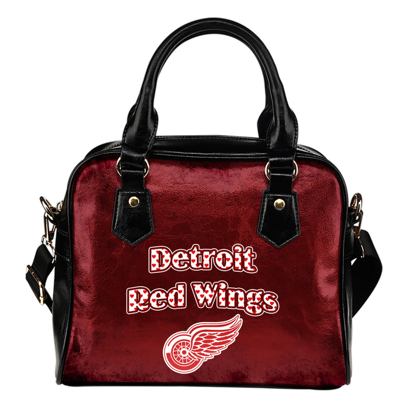 Love Icon Mix Detroit Red Wings Logo Meaningful Shoulder Handbags