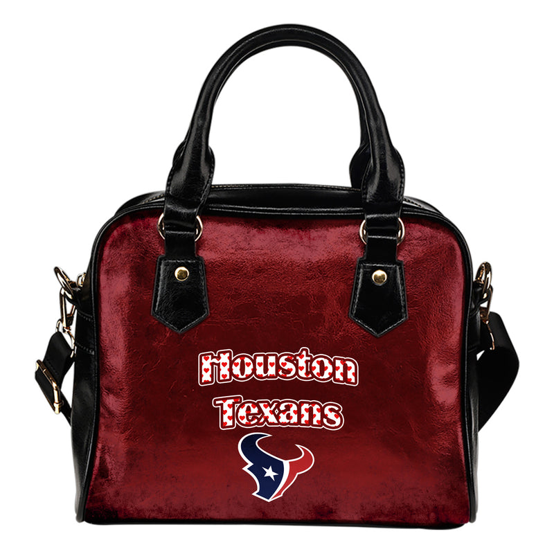 Love Icon Mix Houston Texans Logo Meaningful Shoulder Handbags