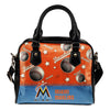 Personalized American Baseball Awesome Miami Marlins Shoulder Handbag