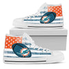 Flag Rugby Miami Dolphins High Top Shoes