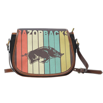 Unique Vintage Style Arkansas Razorbacks Saddle Bags