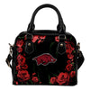 Valentine Rose With Thorns Arkansas Razorbacks Shoulder Handbags