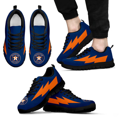 Funny Style Houston Astros Sneakers Thunder Lightning Amazing Logo