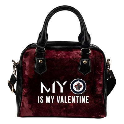 My Perfectly Love Valentine Fashion Winnipeg Jets Shoulder Handbags