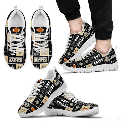 Colorful Pride Flag New Orleans Saints Sneakers