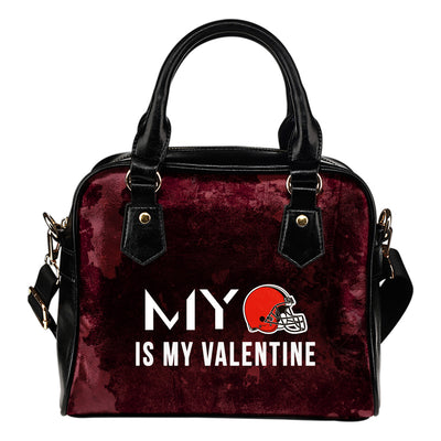 My Perfectly Valentine Fashion Cleveland Browns Shoulder Handbags