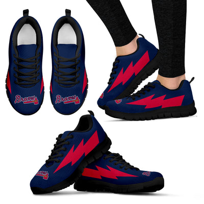 Cool Style Atlanta Braves Sneakers Thunder Lightning Amazing Logo