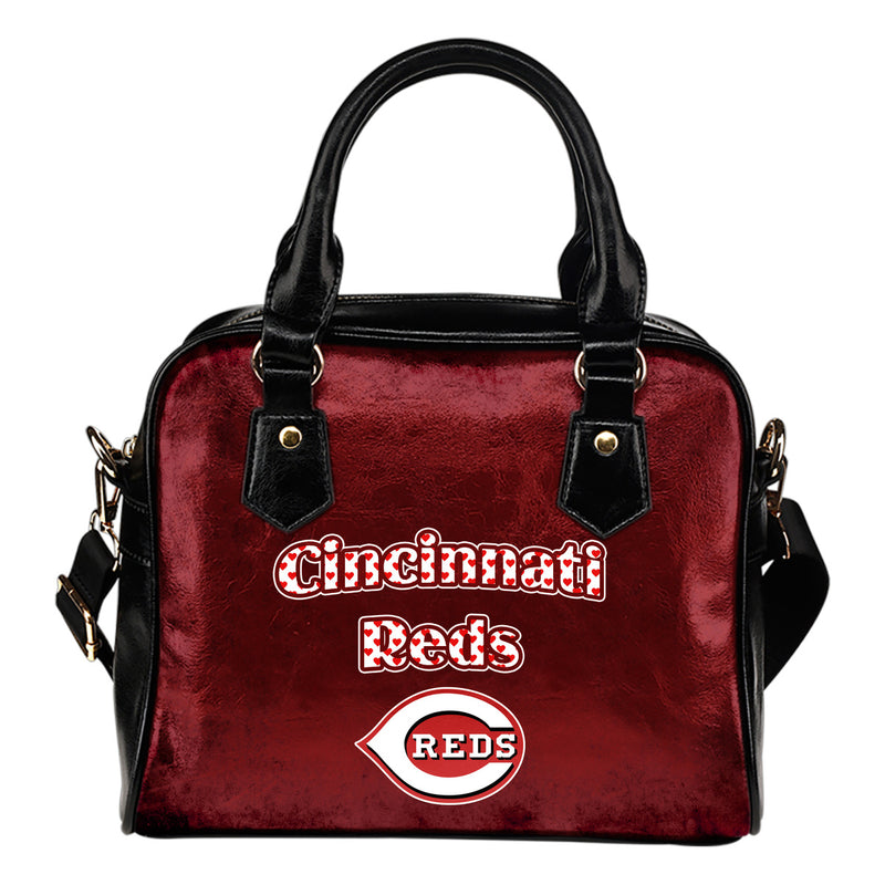 Love Icon Mix Cincinnati Reds Logo Meaningful Shoulder Handbags