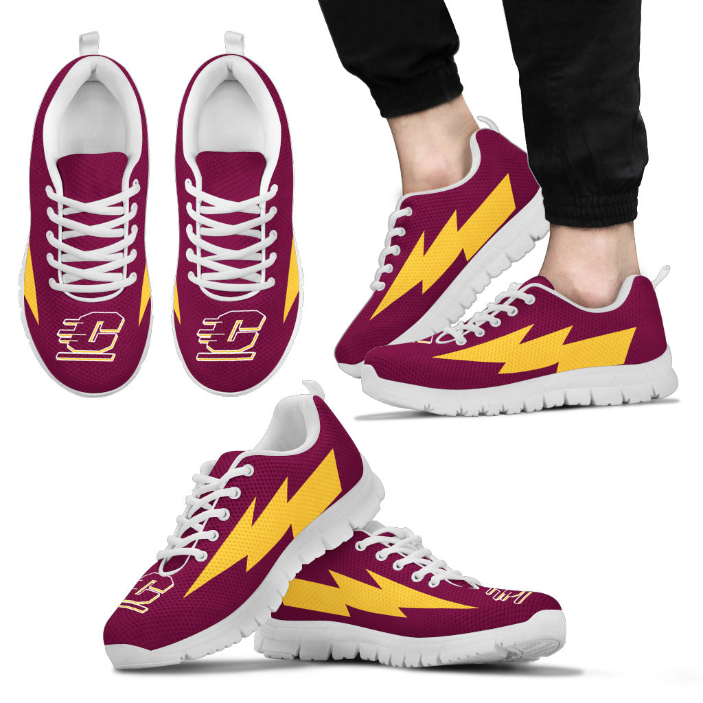 Hot Central Michigan Chippewas Sneakers Thunder Lightning Amazing