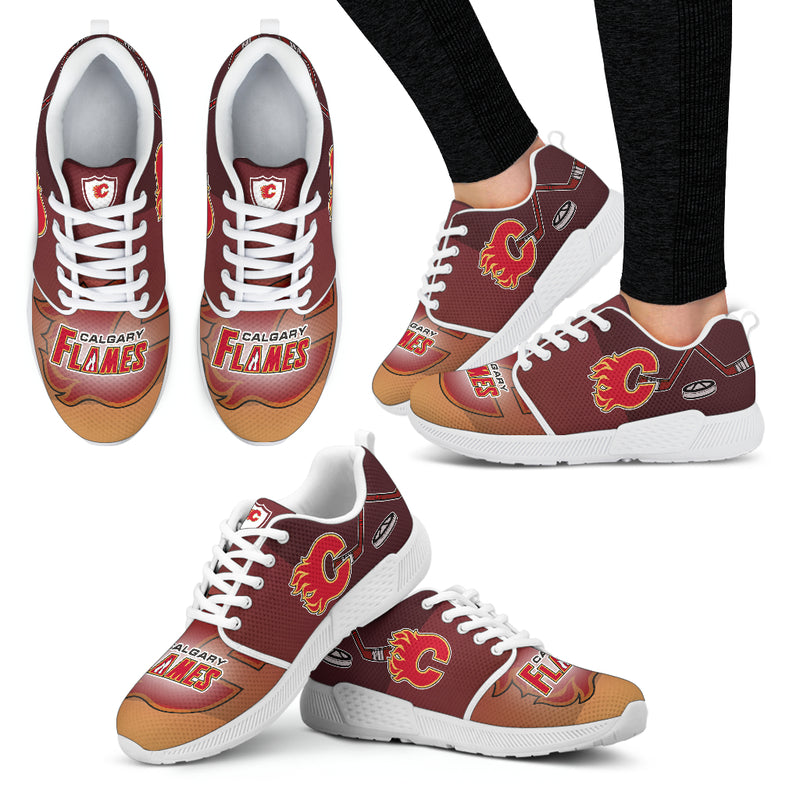 Awesome Calgary Flames Running Sneakers For Hockey Fan