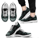 Tribal Flames Pattern New York Jets Sneakers