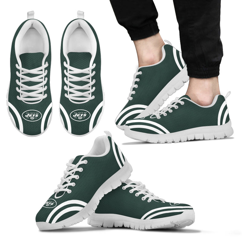 Lovely Curves Stunning Logo Icon New York Jets Sneakers