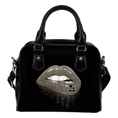 Beautiful Lips Elegant Logo Los Angeles Kings Shoulder Handbags