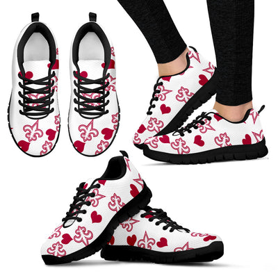 Sweeten Dreamy Love Pattern With Logo New Orleans Saints Sneakers