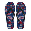 Colorful Pride Flag Atlanta Braves Flip Flops