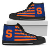 American Flag Syracuse Orange High Top Shoes
