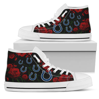 Lovely Rose Thorn Incredible Indianapolis Colts High Top Shoes