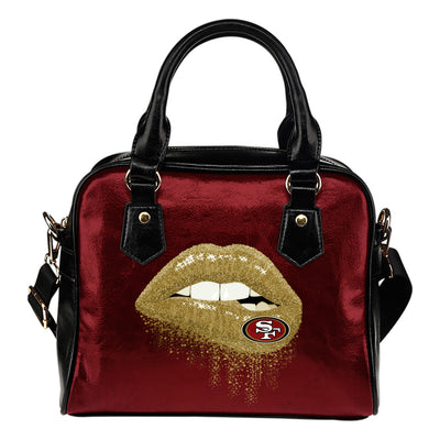 Beautiful Lips Elegant Logo San Francisco 49ers Shoulder Handbags