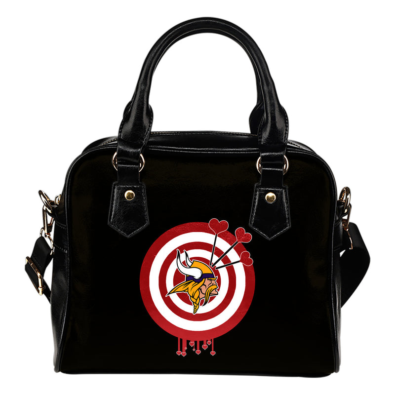 Valentine Sweet Minnesota Vikings Dart Couple Love Shoulder Handbags
