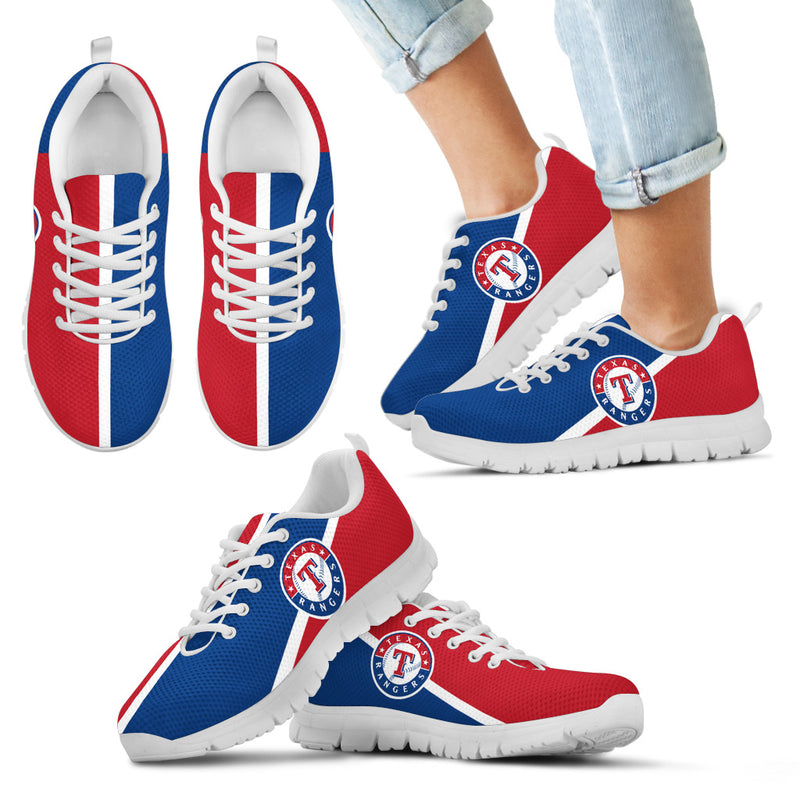 Dynamic Aparted Colours Beautiful Logo Texas Rangers Sneakers