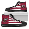 American Flag Temple Owls High Top Shoes