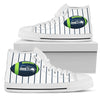 Straight Line With Deep Circle Seattle Seahawks High Top Shoes