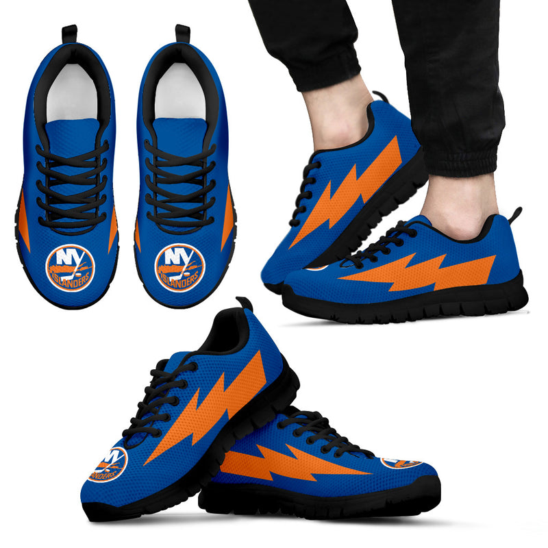 Cool Style New York Islanders Sneakers Thunder Lightning Amazing Logo