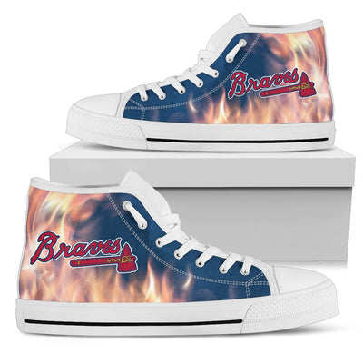 Fighting Like Fire Atlanta Braves High Top Shoes