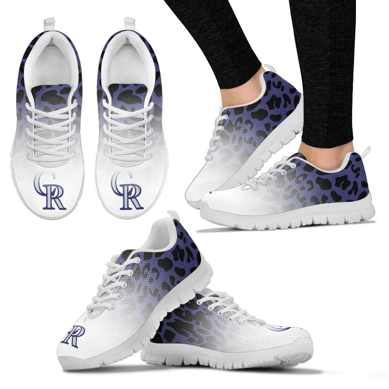 Leopard Pattern Awesome Colorado Rockies Sneakers