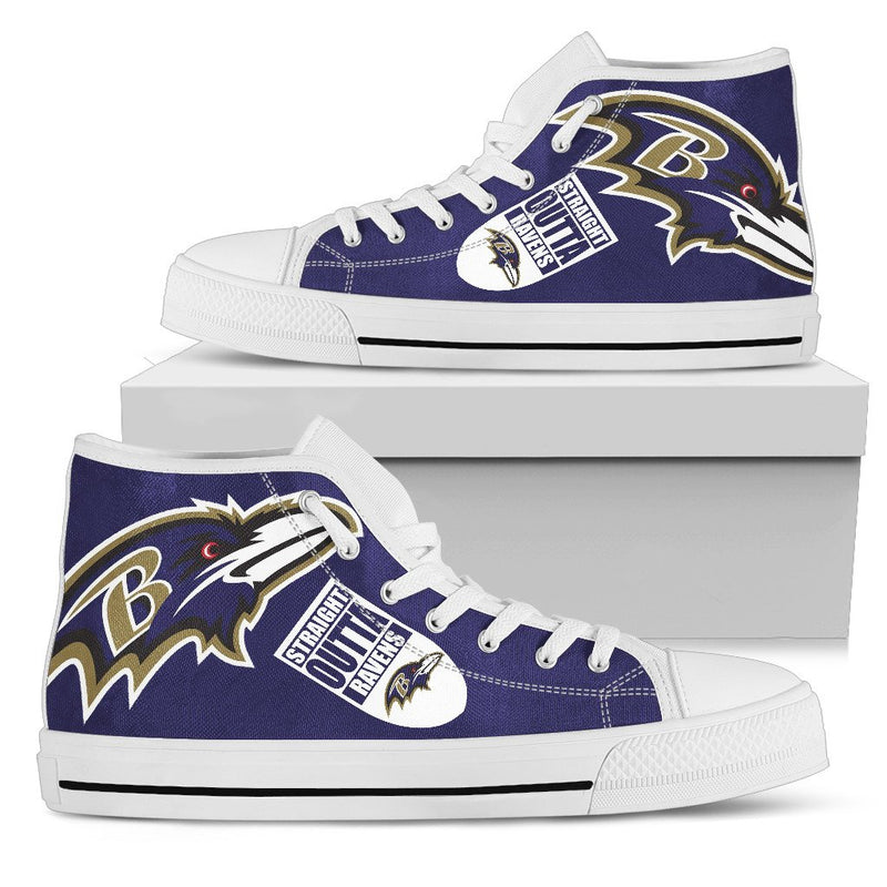 Straight Outta Baltimore Ravens High Top Shoes