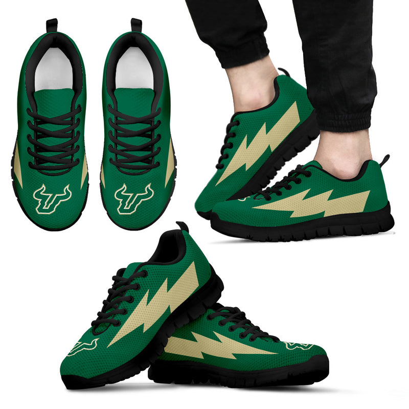 Great South Florida Bulls Sneakers Thunder Lightning Amazing Logo