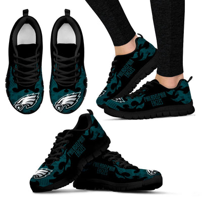 Tribal Flames Pattern Philadelphia Eagles Sneakers