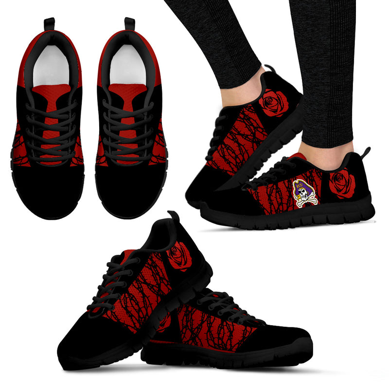 Rose Plant Gorgeous Lovely Logo East Carolina Pirates Sneakers