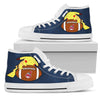 Pikachu Laying On Ball Cleveland Indians High Top Shoes